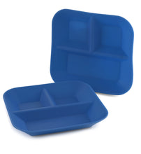 Load image into Gallery viewer, Kiddiebites USA Blue Silicone Plate Set