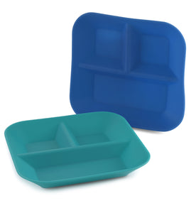 Kiddiebites USA Blue and Teal Silicone Plates