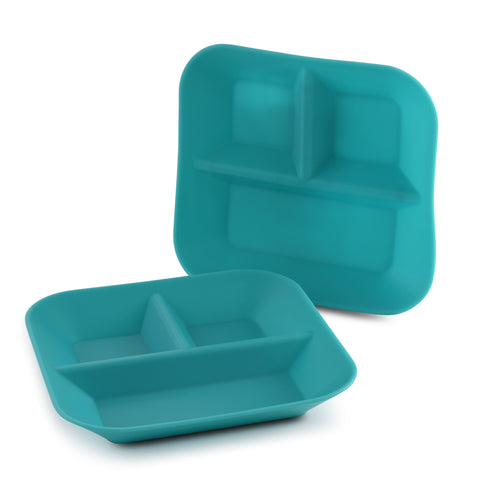 Kiddiebites USA Teal Silicone Plate